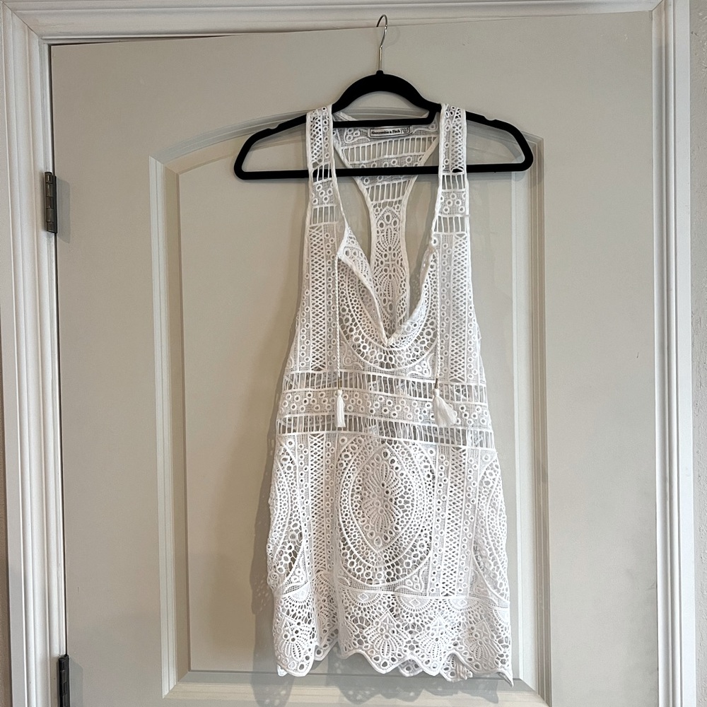 Abercrombie & Fitch White Swim Coverup